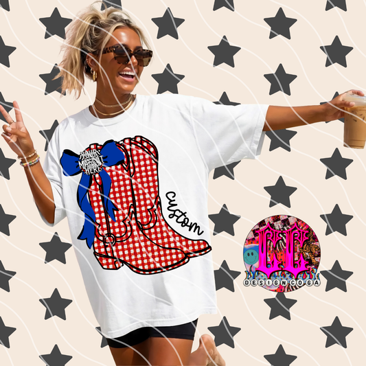 CUSTOM COWGIRL PLAID PNG DIGITAL DOWNLOAD