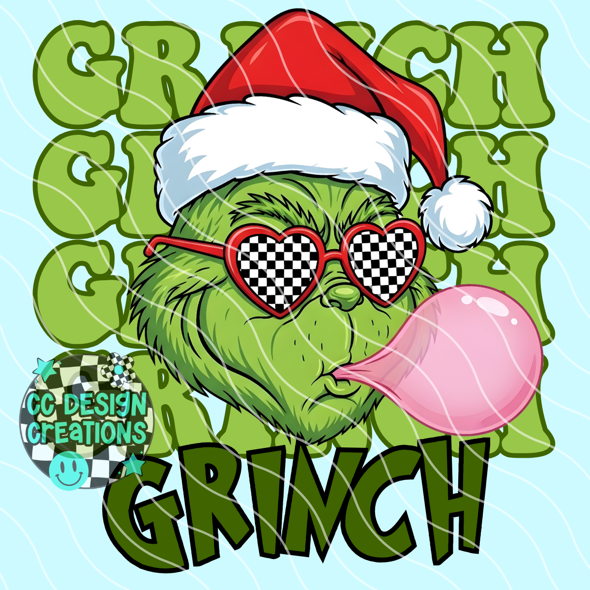 Retro Christmas Grin ch PNG Digital Download