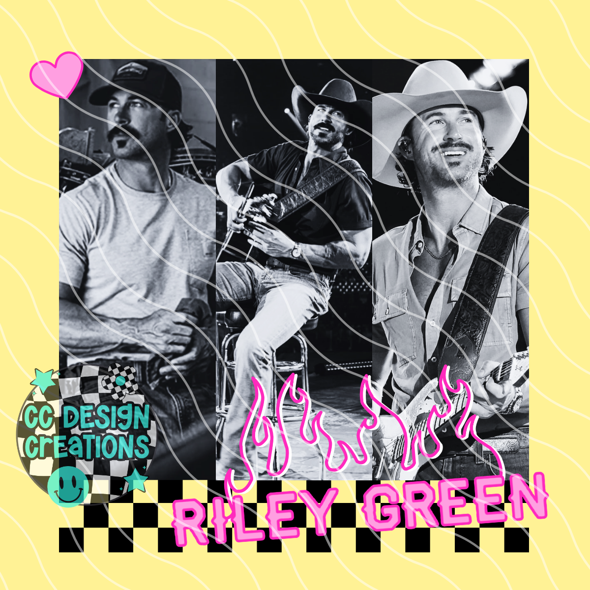 Riley Neon Summer Music PNG Digital Download