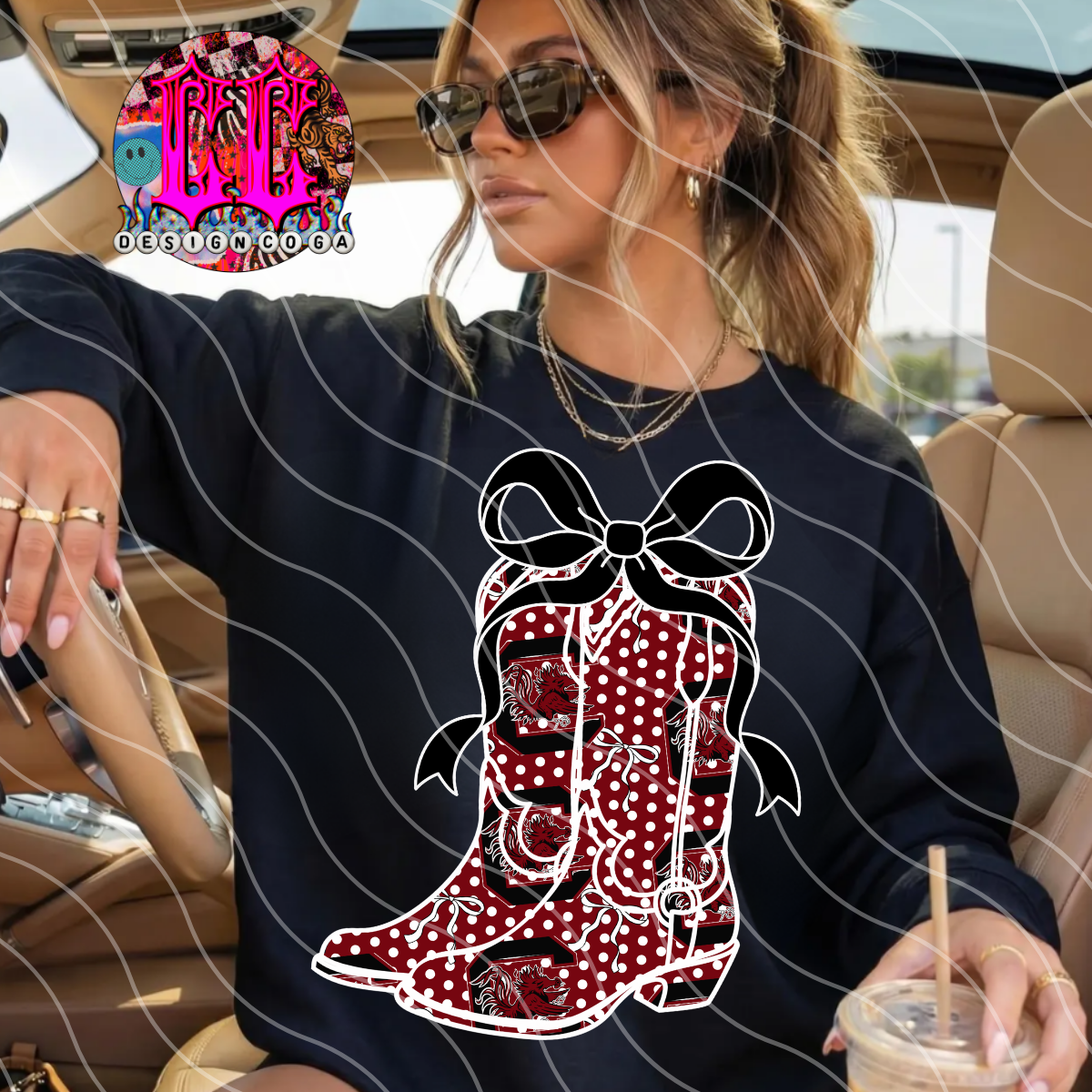POLKA DOT COWGIRL GMCKS PNG DIGITAL DOWNLOAD