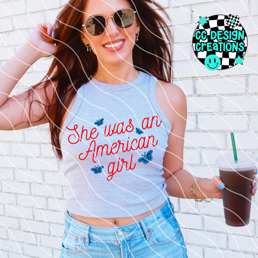 She Was An American Girl 4th of July PNG Digital Download