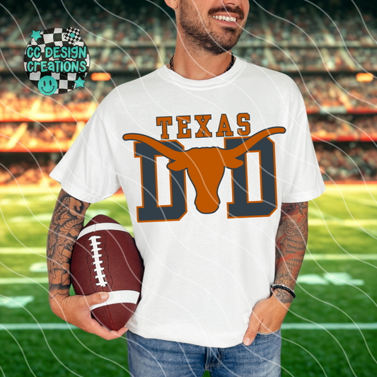 Texas Dad Football PNG Digital Download