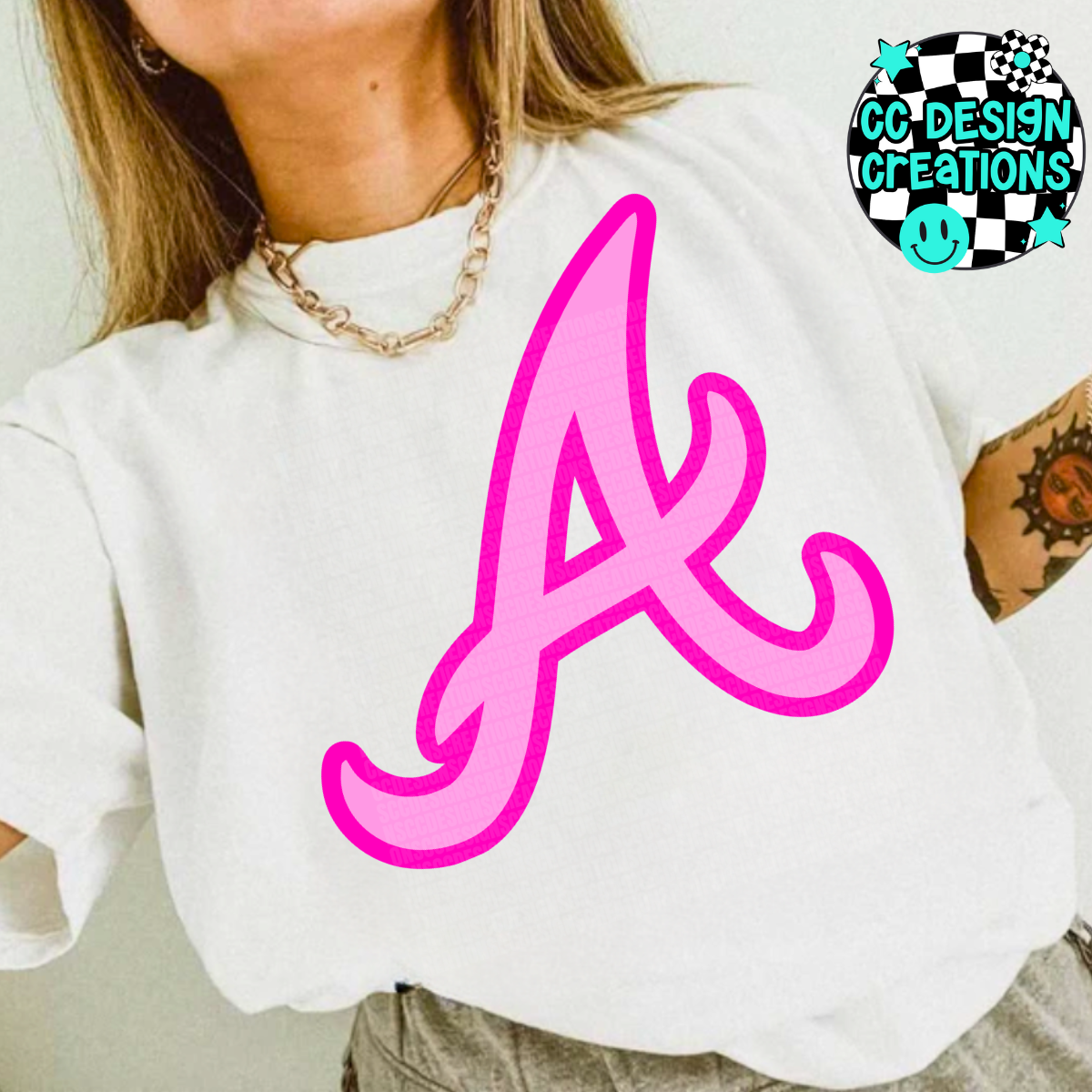 Braves Preppy Pink PNG Digital Download
