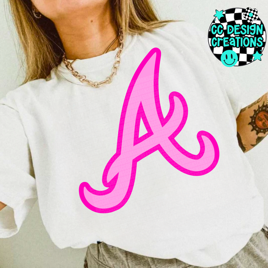 Braves Preppy Pink PNG Digital Download