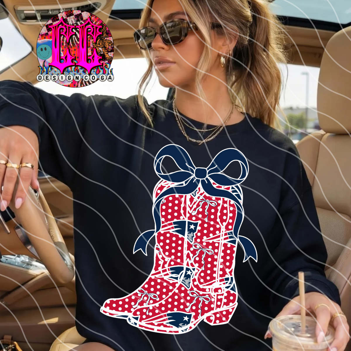 POLKA DOT COWGIRL NE PAT PNG DIGITAL DOWNLOAD