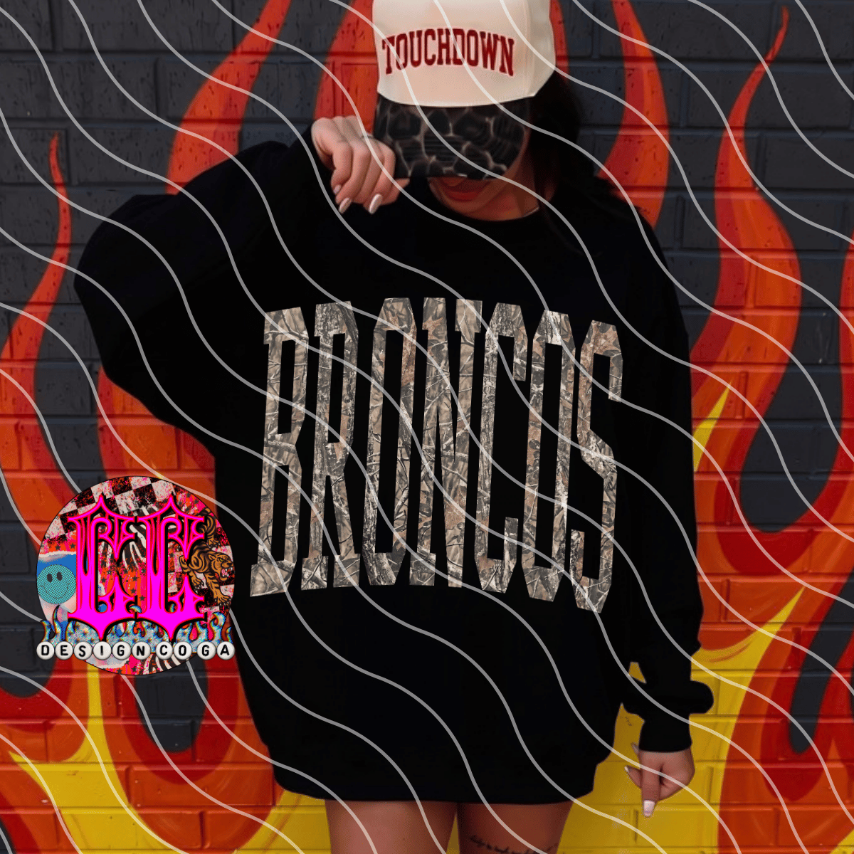 BRONCS CAMO PNG DIGITAL DOWNLOAD