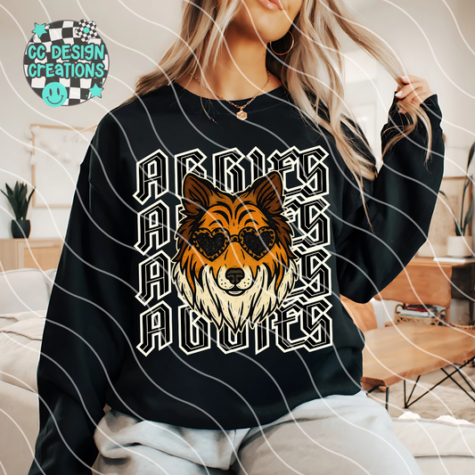 Aggies Preppy Grunge Mascot PNG Digital Download