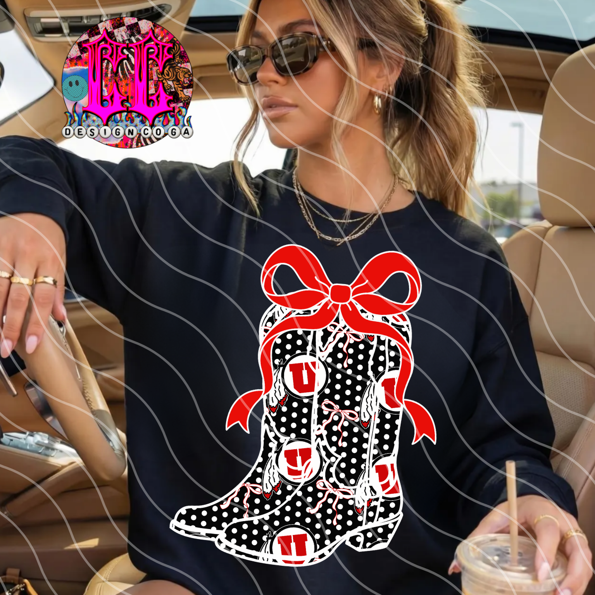 POLKA DOT COWGIRL UT PNG DIGITAL DOWNLOAD