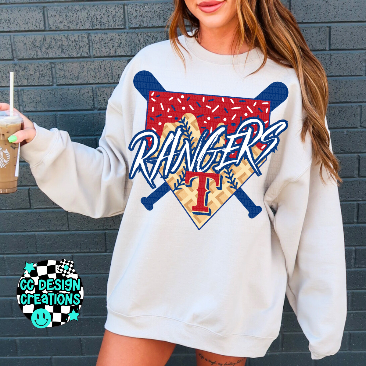 Ran gers Baseball Drip PNG Digital Download