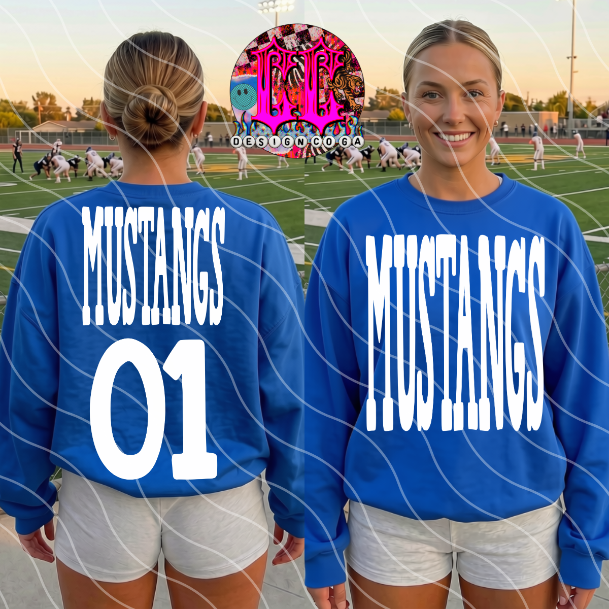 MUSTANGS NUMBER ONE PNG DIGITAL DOWNLOAD