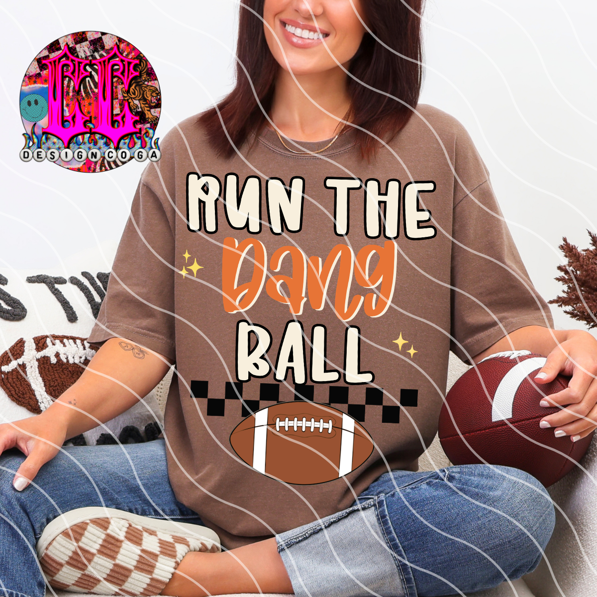 RUN THE DANG BALL PNG DIGITAL DOWNLOAD