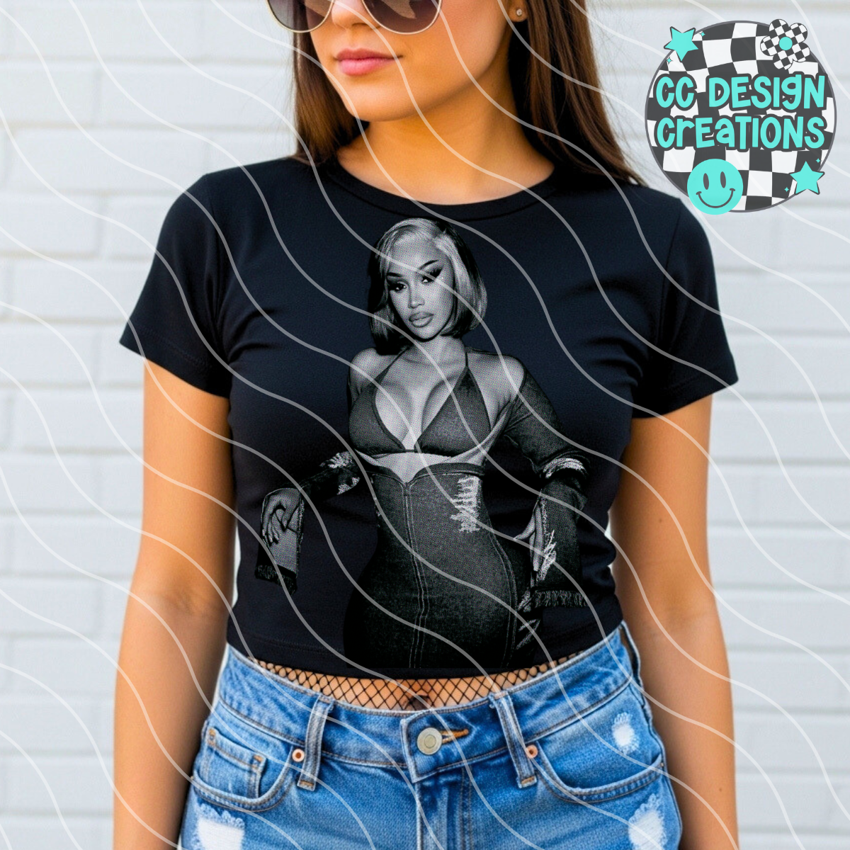 Cardi Halftone PNG Digital Download