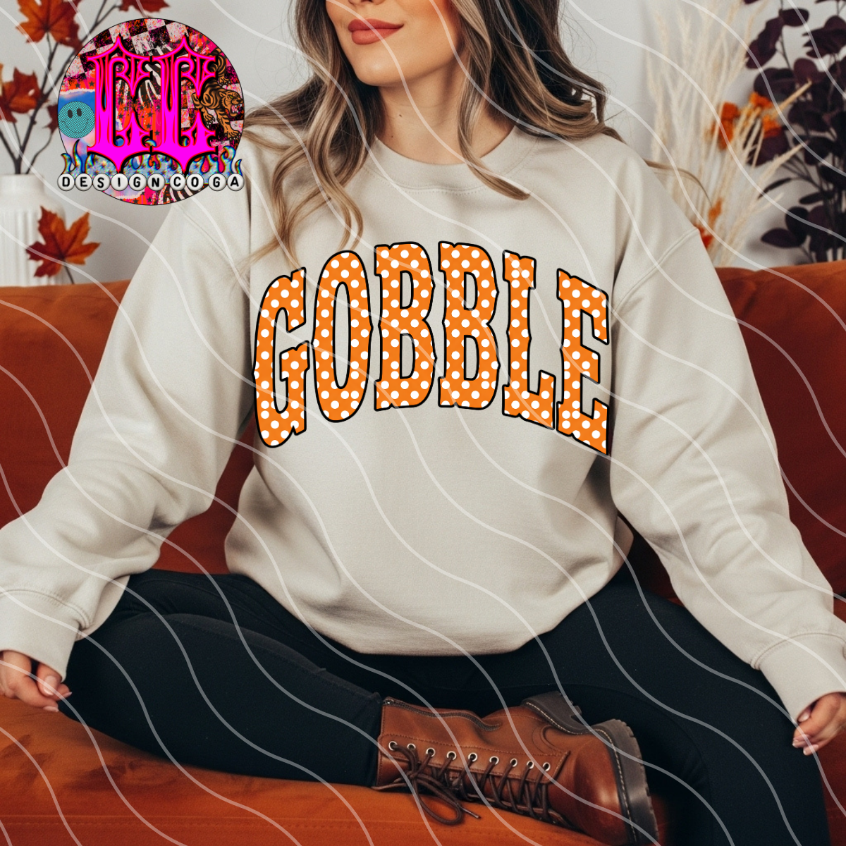GOBBLE POLKA DOT PNG DIGITAL DOWNLOAD