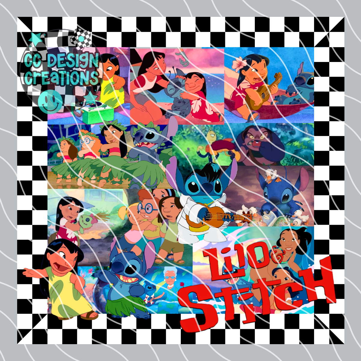Li lo & St it ch Summer Movie Collage PNG Digital Download
