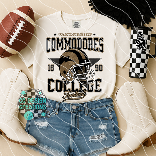Retro All Star Dores Football PNG Digital Download