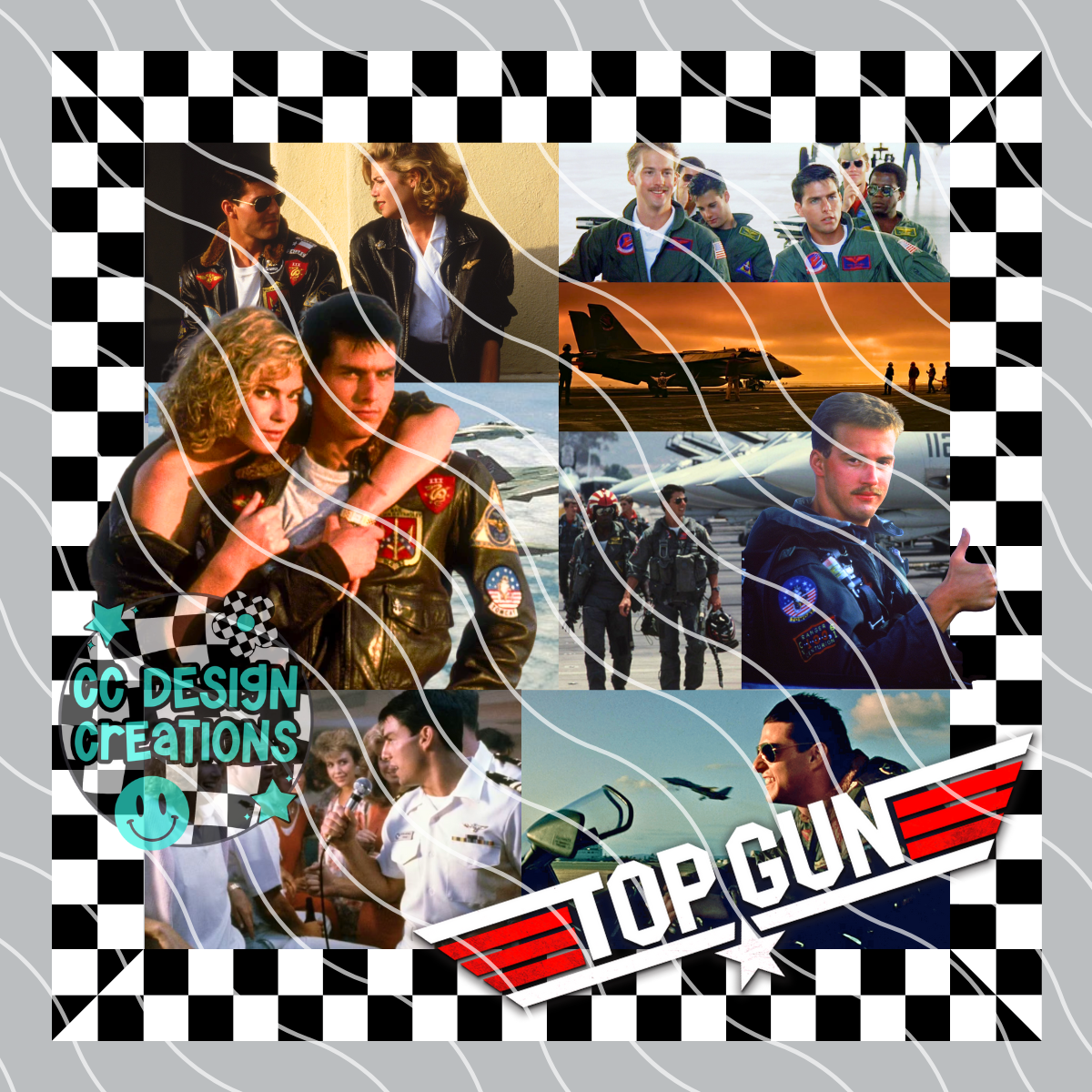 Top G u n Summer Movie Collage PNG Digital Download