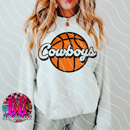 COWBOYS BASKETBALL MASCOT PNG DIGITAL DOWNLOAD