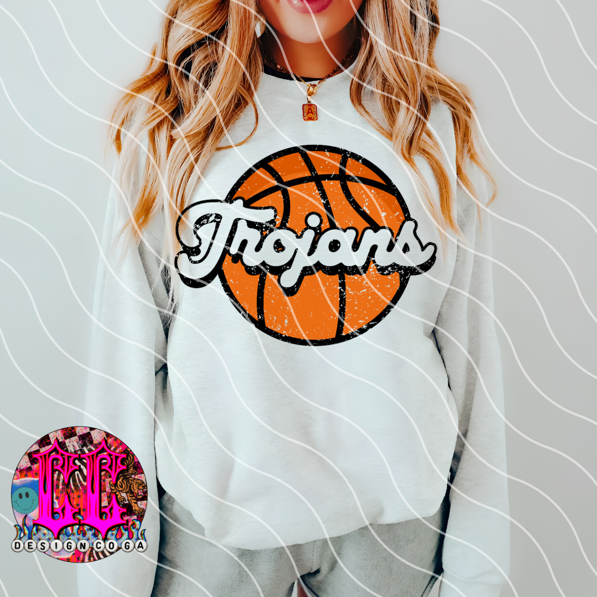 TROJANS BASKETBALL MASCOT PNG DIGITAL DOWNLOAD