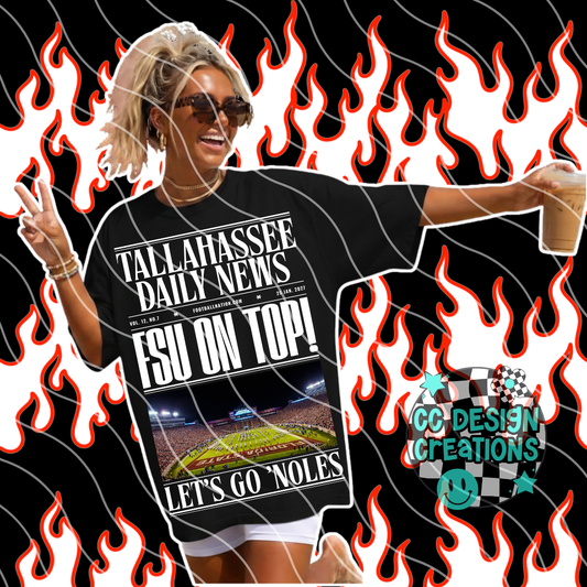 TALLAHASSEE DAILY FOOTBALL NEWS PNG DIGITAL DOWNLOAD (WHITE + BLACK INCLUDED)