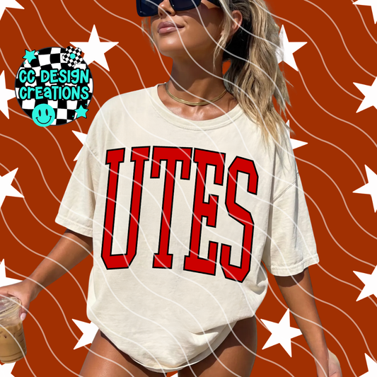 UTES SKINNY VARSITY FOOTBALL PNG DIGITAL DOWNLOAD (REG + DIS INCLUDED)