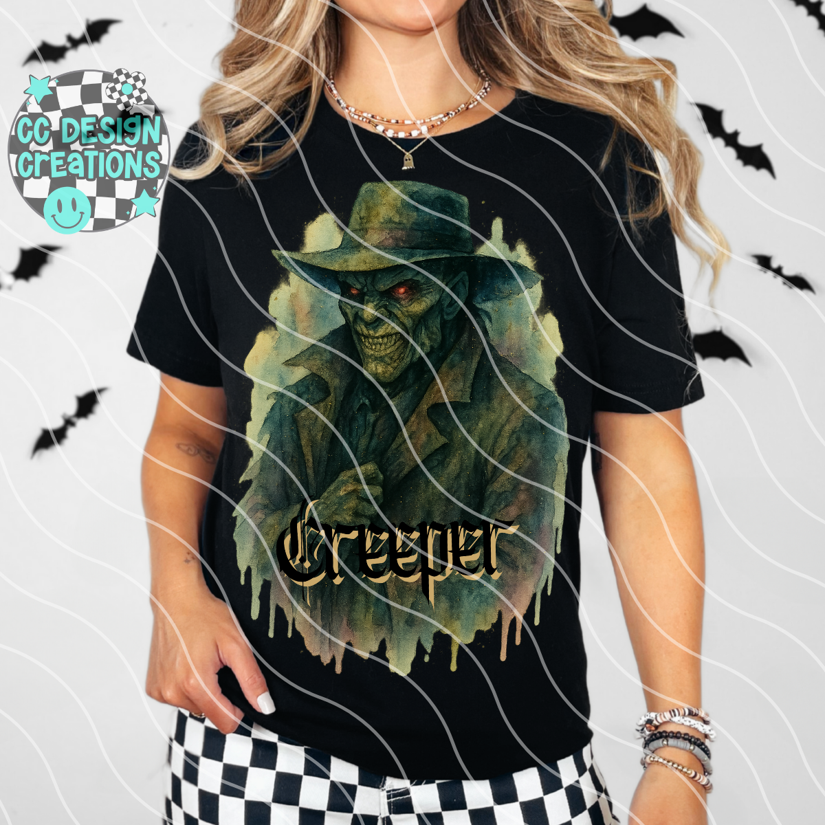 Creeper Horror Watercolor PNG Digital Download