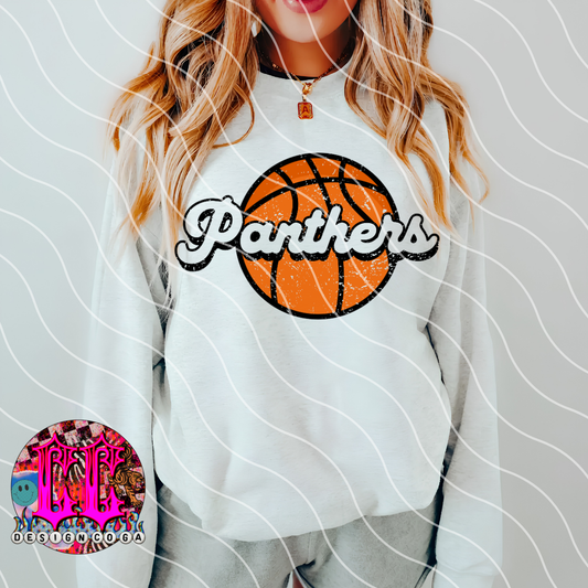 PANTHERS BASKETBALL MASCOT PNG DIGITAL DOWNLOAD