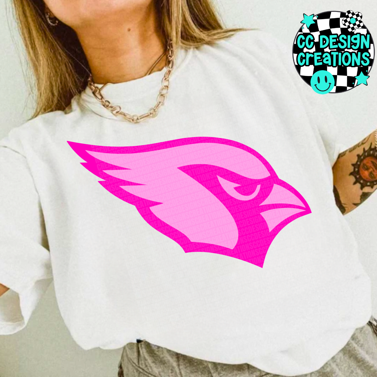 Cardinals Preppy Pink PNG Digital Download