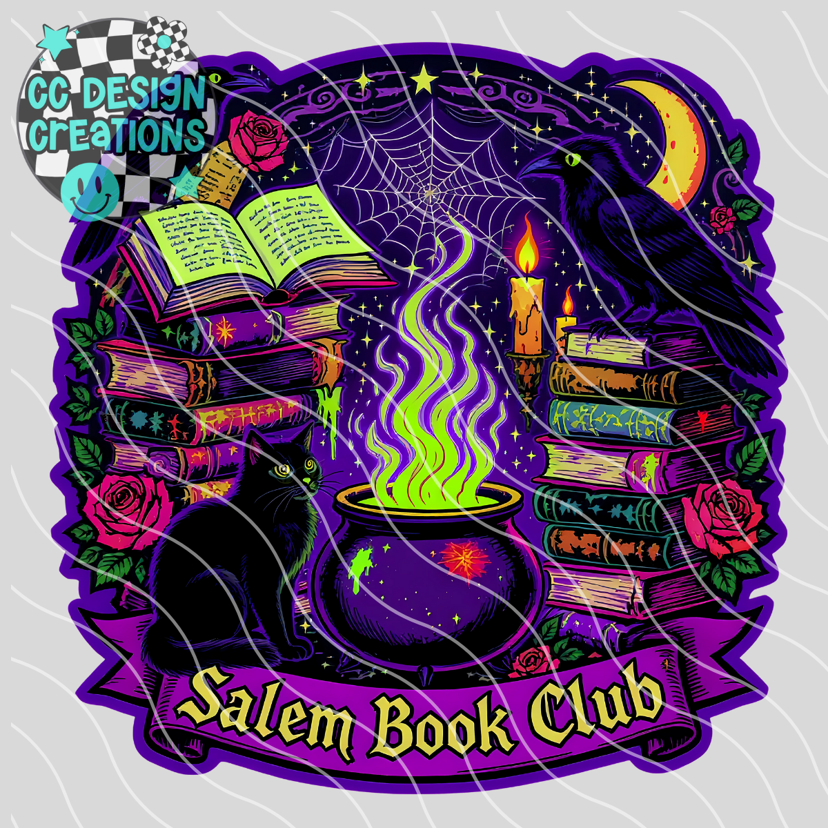 Salem Book Club PNG Digital Download
