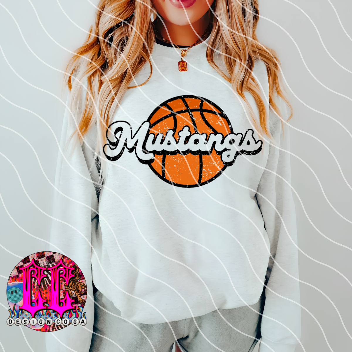 MUSTANGS BASKETBALL MASCOT PNG DIGITAL DOWNLOAD