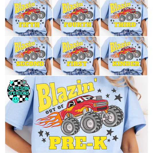 Blazin Out of School Bundle PNG Digital Download (7 Files)