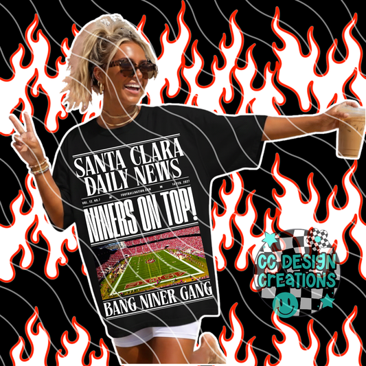 SANTA CLARA DAILY FOOTBALL NEWS PNG DIGITAL DOWNLOAD (WHITE + BLACK INCLUDED)