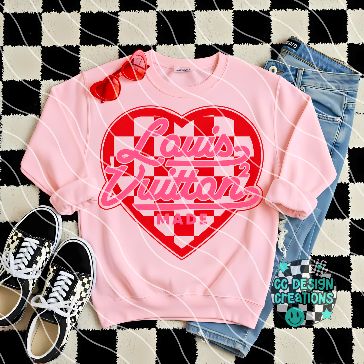 Pink Red Louis PNG Digital Download