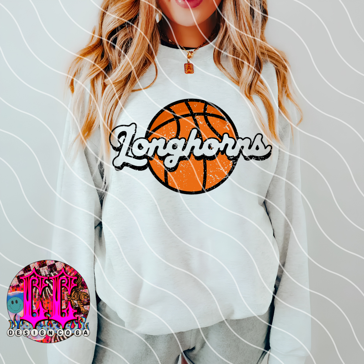 LONGHORNS BASKETBALL MASCOT PNG DIGITAL DOWNLOAD