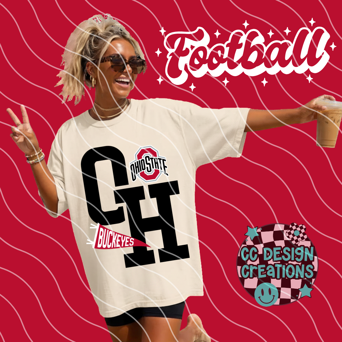 OHIO FOOTBALL VARSITY PNG DIGITAL DOWNLOAD (WHITE + BLACK INCLUDED)