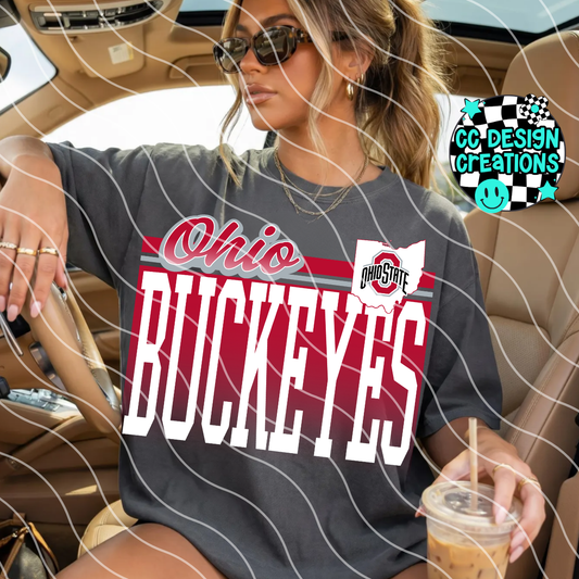 BUCK EYES RETRO GAME DAY FOOTBALL PNG DIGITAL DOWNLOAD