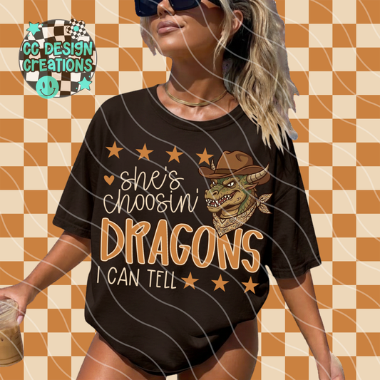 SHE'S CHOOSIN DRAGONS  MASCOT PNG DIGITAL DOWNLOAD
