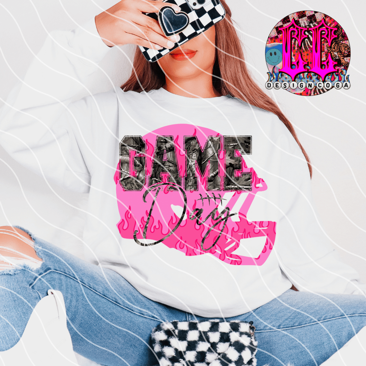 CAMO PINK GAME DAY PNG DIGITAL DOWNLOAD