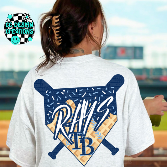 Rays Baseball Drip PNG Digital Download