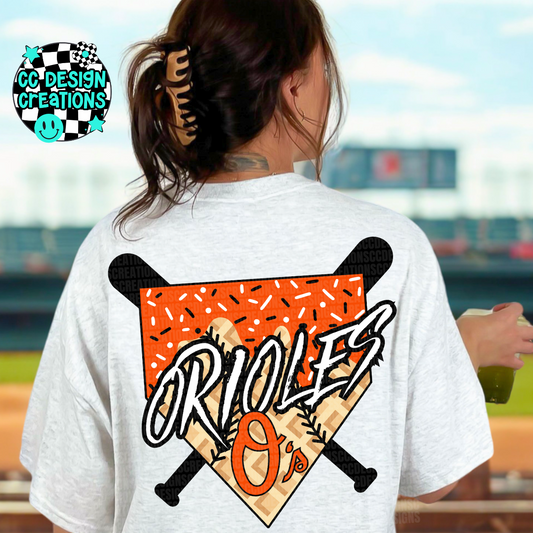 Orioles Baseball Drip PNG Digital Download