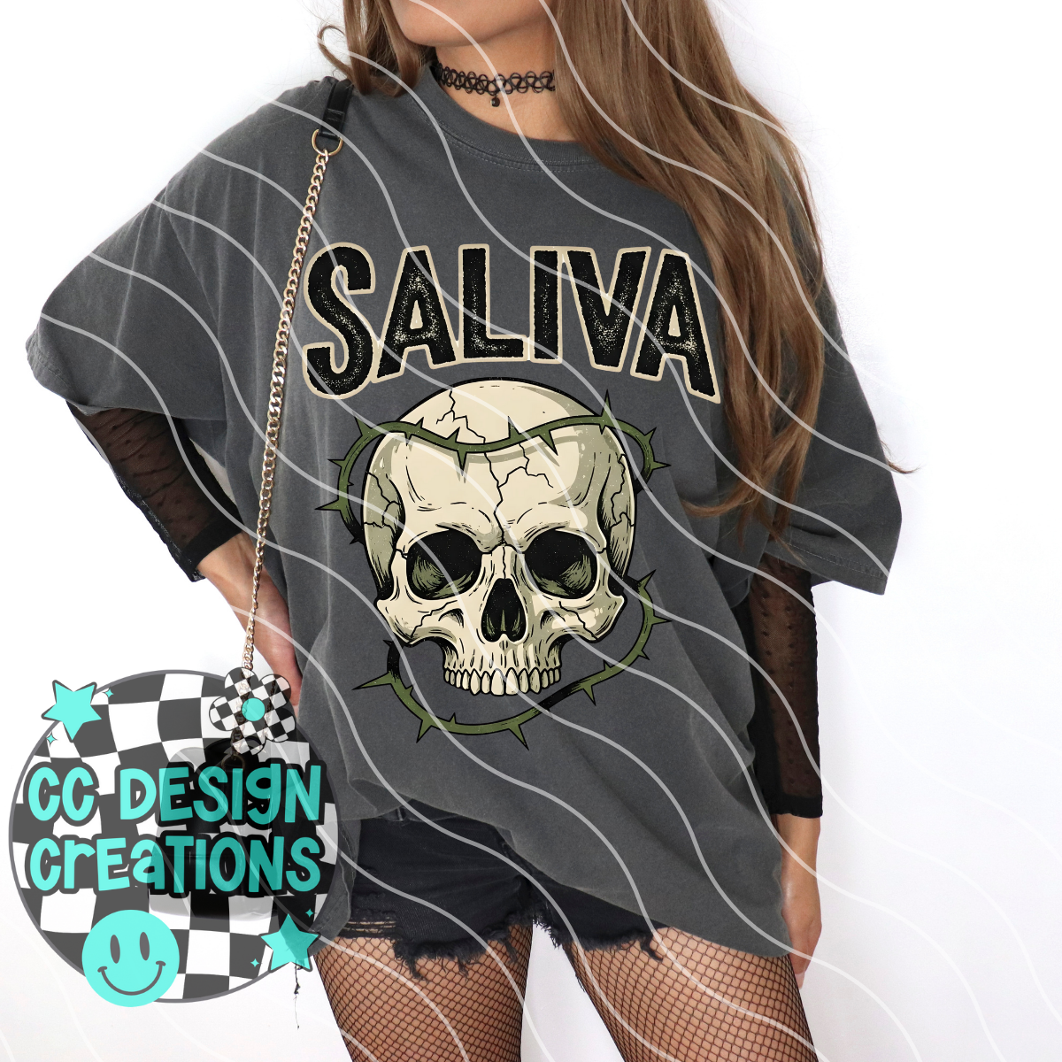 Saliva Skull PNG Digital Download