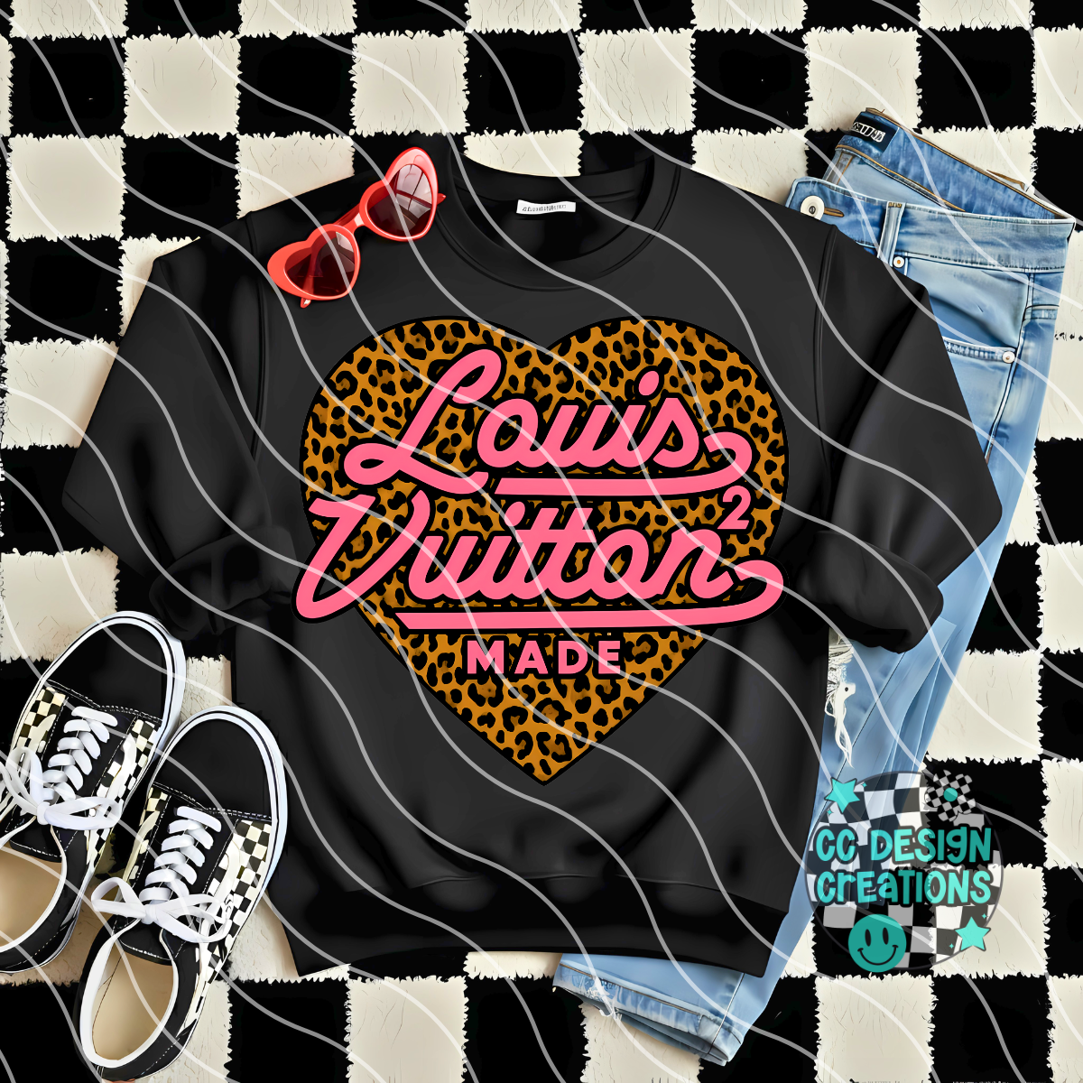 Pink Leopard Louis PNG Digital Download