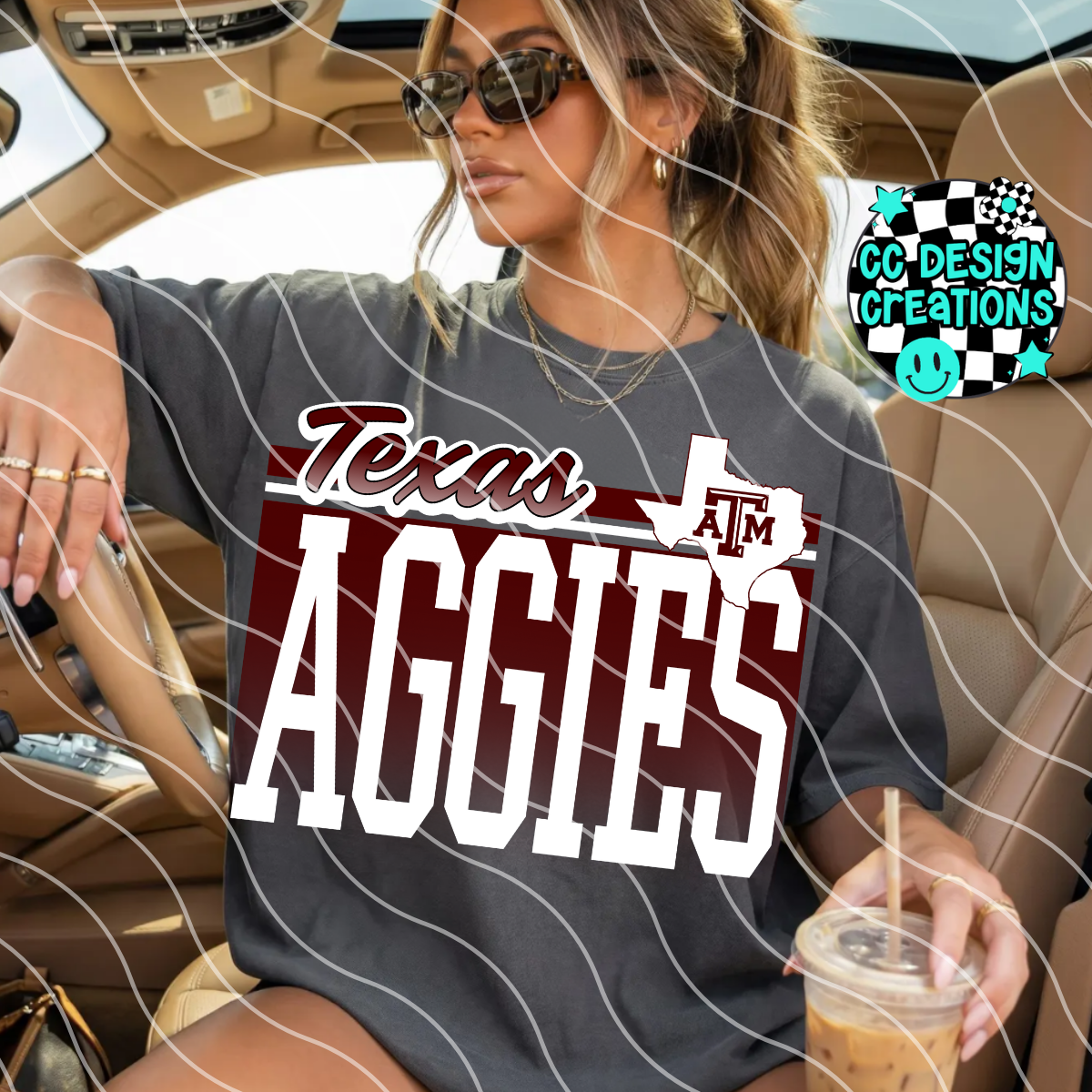 AGGIES RETRO GAME DAY FOOTBALL PNG DIGITAL DOWNLOAD