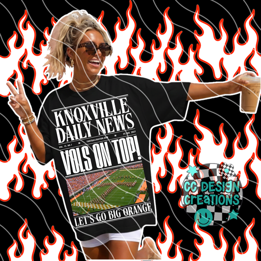 KNOXVILLE DAILY FOOTBALL NEWS PNG DIGITAL DOWNLOAD (WHITE + BLACK INCLUDED)