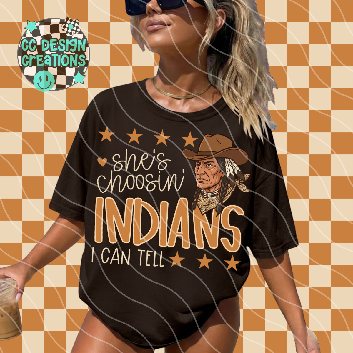 SHE'S CHOOSIN INDIANS MASCOT PNG DIGITAL DOWNLOAD
