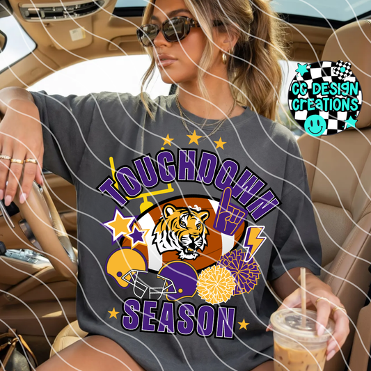 TIGERS TOUCHDOWN SEASON PNG DIGITAL DOWNLOAD