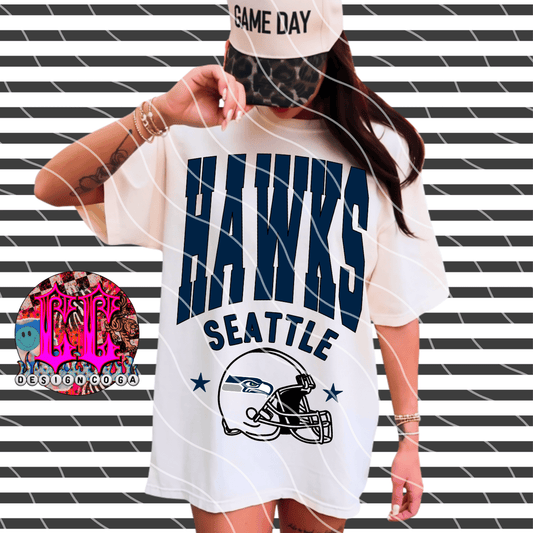 SEA HAWKS VARSITY THROWBACK PNG DIGITAL DOWNLOAD