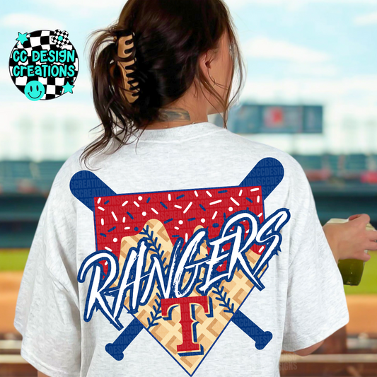 Ran gers Baseball Drip PNG Digital Download