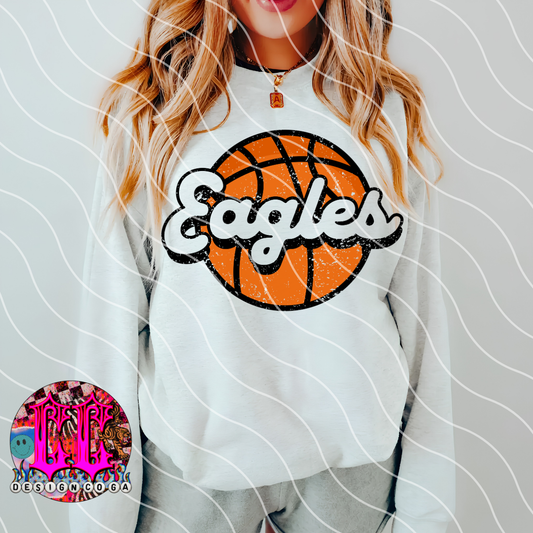 EAGLES BASKETBALL MASCOT PNG DIGITAL DOWNLOAD
