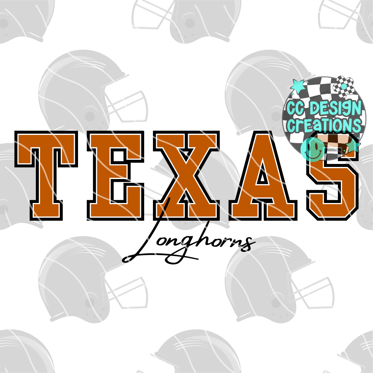Texas Jumbo Football PNG Digital Download