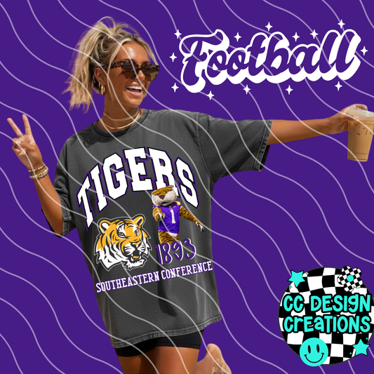 LS TIGERS COLL EGE FOOTBALL PNG DIGITAL DOWNLOAD